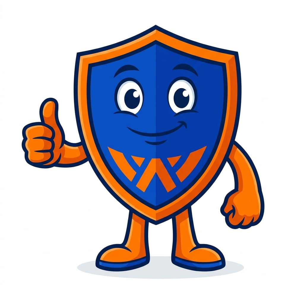 Pete, the friendly Peeples Insurance shield mascot